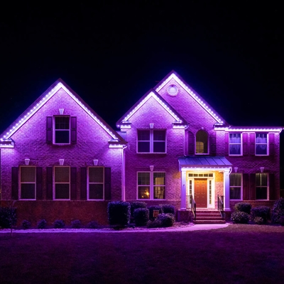 House with outdoor lighting Photo